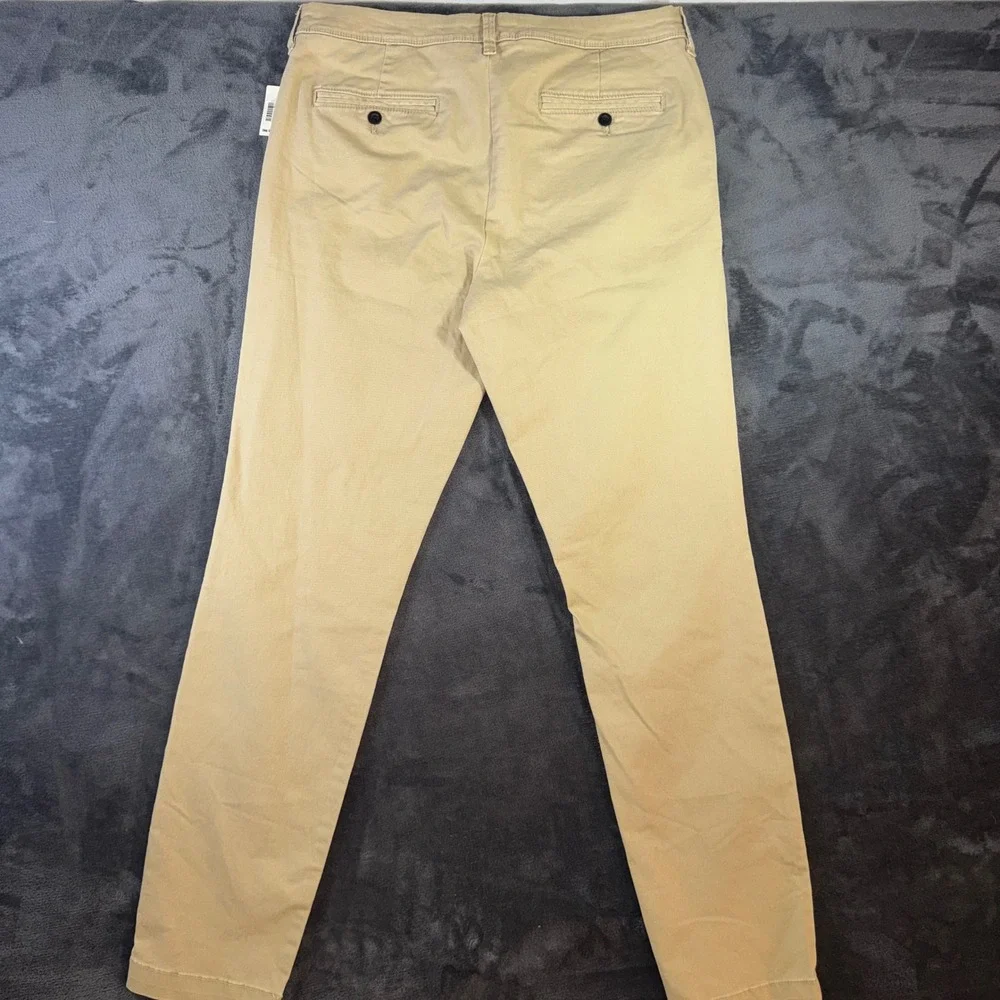 Mens 34x34 Aeropostale Skinny Chino Pants Tan New Khaki Twill Trousers